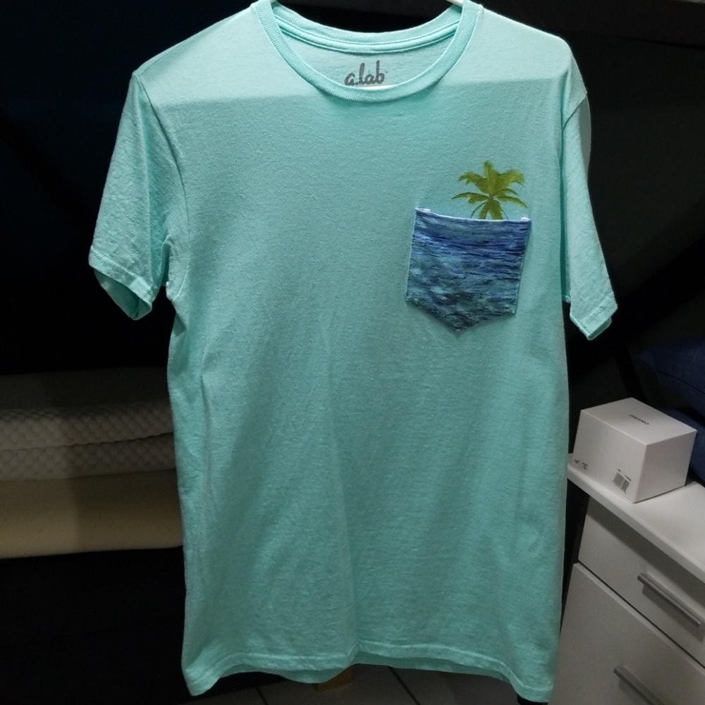 Blue Graphic pocket Tee